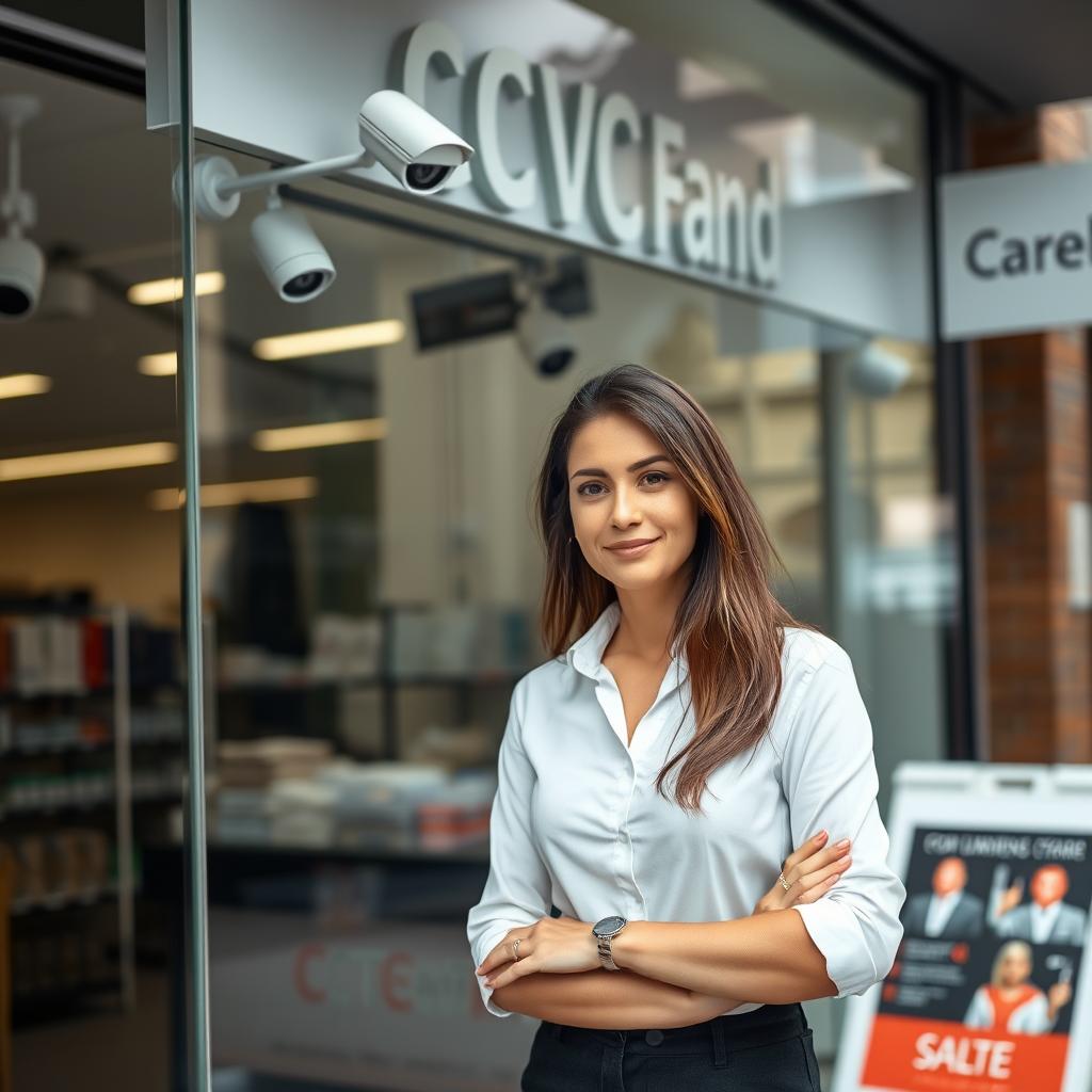 Business owner with CCTV system in Melbourne Business owner with CCTV system in Melbourne