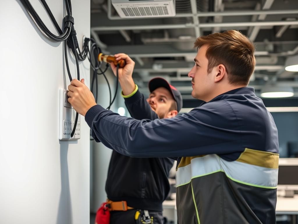 Commercial powerpoint installation for Melbourne business electrical service Commercial powerpoint installation for Melbourne business electrical service