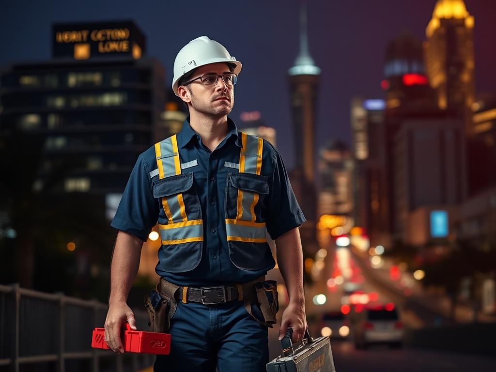 Melbourne domestic electrician responding to emergency call