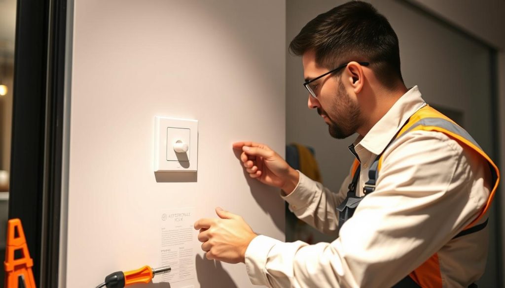 Professional electrician installing a modern powerpoint in a Melbourne home