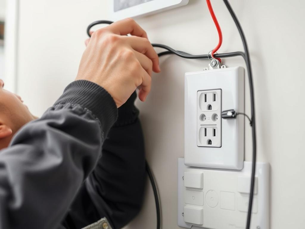 Residential powerpoint installation by Melbourne electrical service technician Residential powerpoint installation by Melbourne electrical service technician