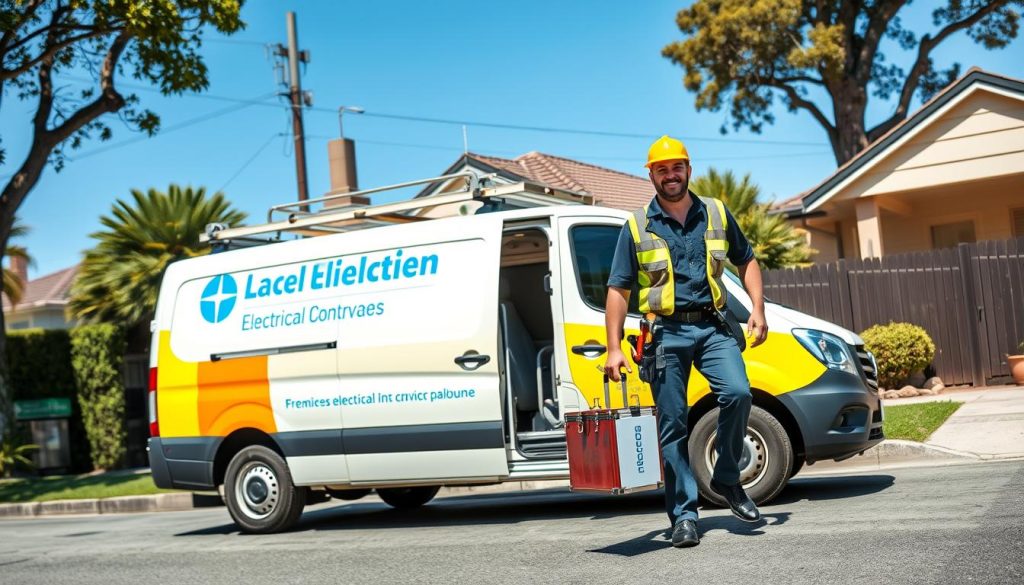 kingandsons electrical in Melbourne arriving promptly in a branded service van kingandsons electrical in Melbourne arriving promptly in a branded service van